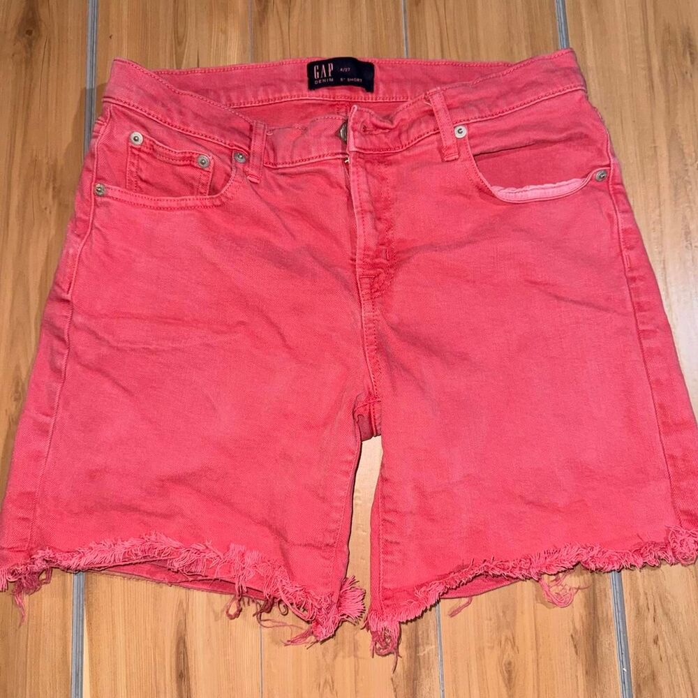 GAP Denim Women’s Size 4/27 Coral Pink 5” Shorts Frayed Hem